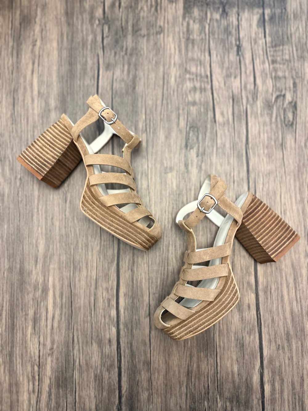 Oasis Society Hailee Gladiator Platform Heels